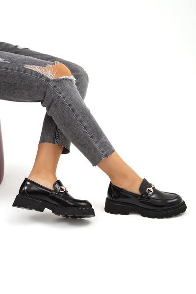 Tamer Tanca Kadın Hakiki Deri Loafer Ayakkabı 33 1000-1 Bn Ayk Sk22/23