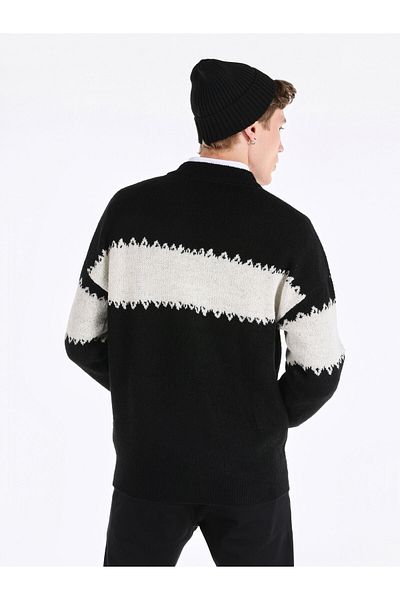 Colin's Tricoturi negre Pulover pentru bărbați - Regular Fit