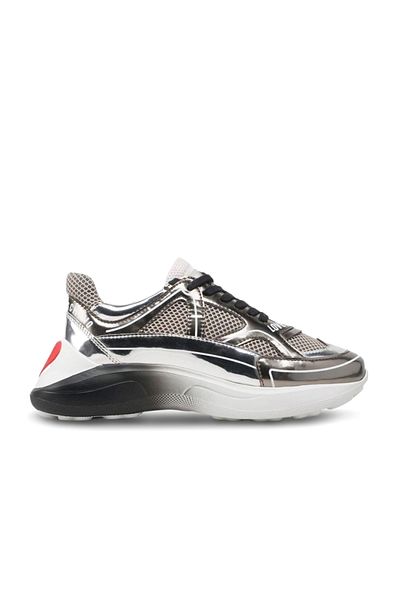 Love moschino best sale silver sneakers