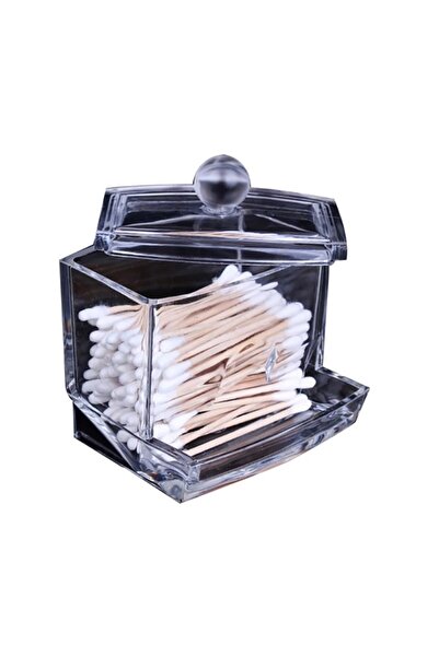 YFHOME Pamuklu Kulak Çubuğu Kulak Çöpü Kapaklı Saklama Kabı Organizer