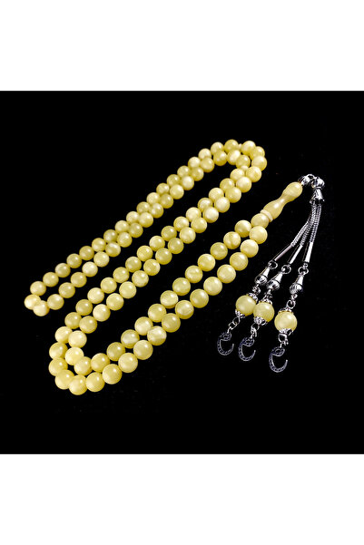 Selderesi 99lu Beyrut Toz Kehribar 8mm Namaz Dua Zikir Tesbihi 8mm 99 lu Tespih