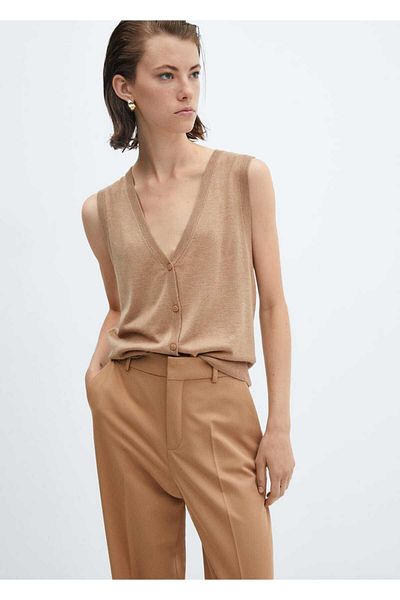 MANGO Woman Thin knitted vest