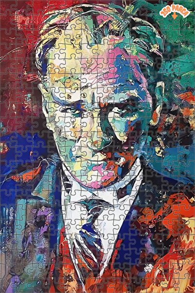 Teona Ahşap Mustafa Kemal Atatürk Dekoratif Çift Katlı Çerçeveli Asılabilir Ahşap Puzzle 250 PARÇA 30X30