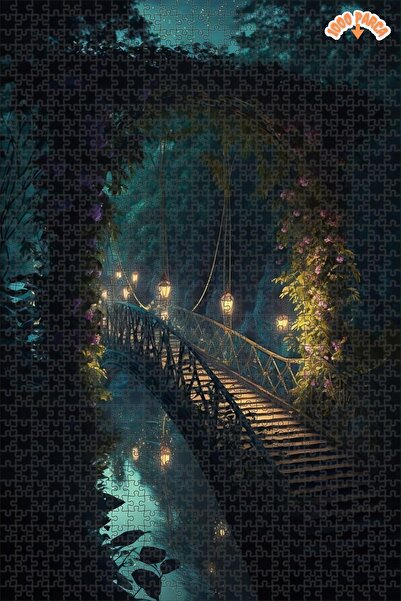 Teona Ahşap 3 Boyutlu Tropikal Doğa Manzara Temalı Çift Katlı Çerçeveli Asıla...