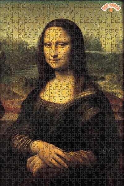 Teona Ahşap Mona Lisa Dekoratif Çift Katlı Çerçeveli Asılabilir Ahşap Puzzle ...