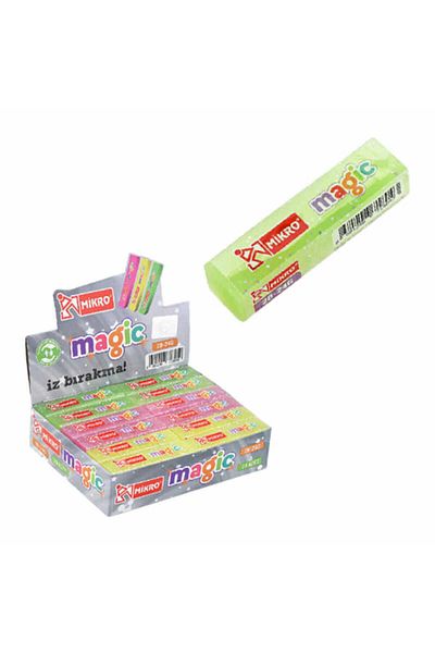 Mikro 2B-24G Eraser with Glitter (1 Pack of 24 Pieces)