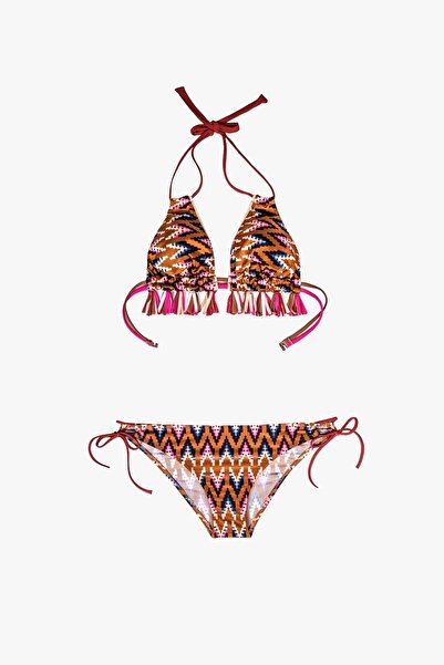 AYYILDIZ Kadın Kahve Üçgen Kesim Bikini Takımı 1569