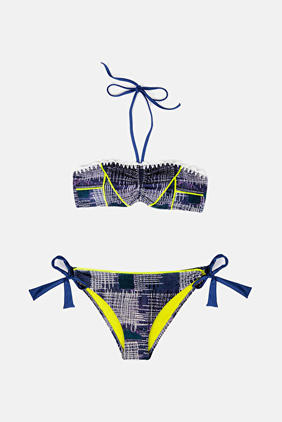 AYYILDIZ 5501 Μωβ Στράπλες Σετ μπικίνι