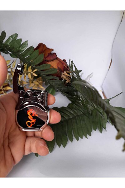 KdrElektronik Gazlı Işıklı Çakmak Lüx Ürün Metal Gövde Grı Renk Pürmüz Çakmak