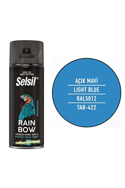 Selsil Rainbow Akrilik Sprey Boya AÇIK MAVİ 400 ml. - RAL5012