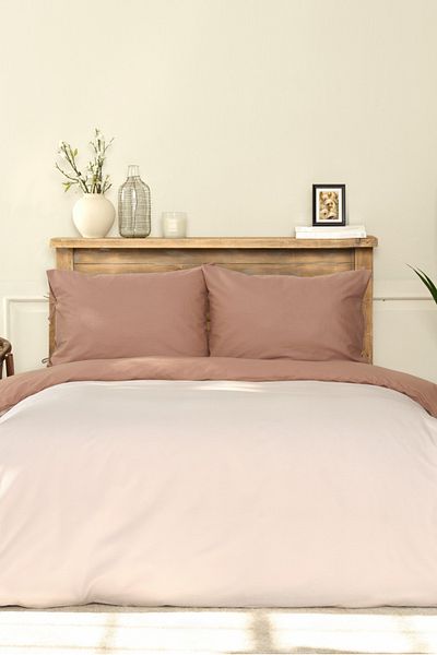 Karaca Home Basic Beige-Coffee Double Sided Single Duvet Cover Set