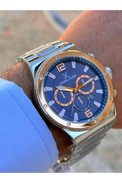 Daniel Klein DK.FT.1.155 Daniel Klein Steel Cord 30 Mt Water Resistant New Season Stylish Design Men's Wristwatch