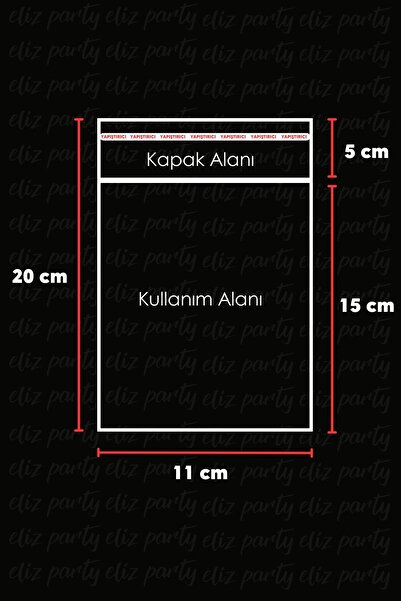 Eliz Party 11x20cm Şeffaf Bantlı Yapışkanlı Opp Parlak Jelatin Poşet Bijuteri Aksesuar Paketleme Poşeti 100 Ad