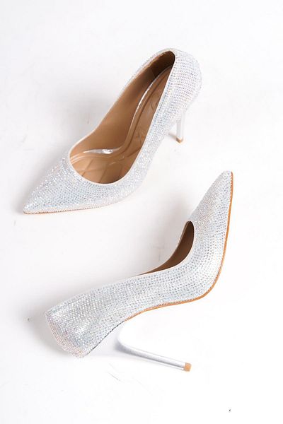Modabuymus Pantofi de seara cu toc inalt Talipa Silver Stone