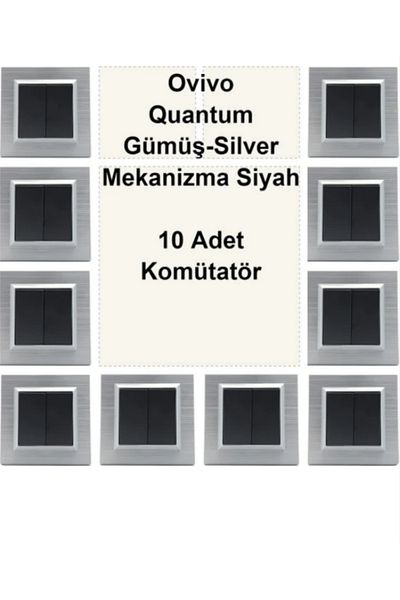 OVİVO Asyagrup Ovivo Quantum Silver Frame - Black Commutator - 10 Pieces