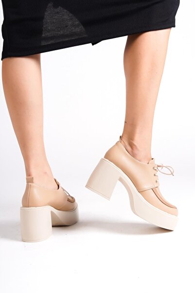 Modabuymus Tonda Skin Matte Thick Platform Heeled Casual Shoes