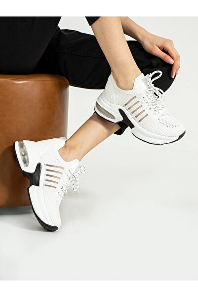 Ventes Knitwear Filling Air Sole Women's Walking Sports Shoes 4864005-z