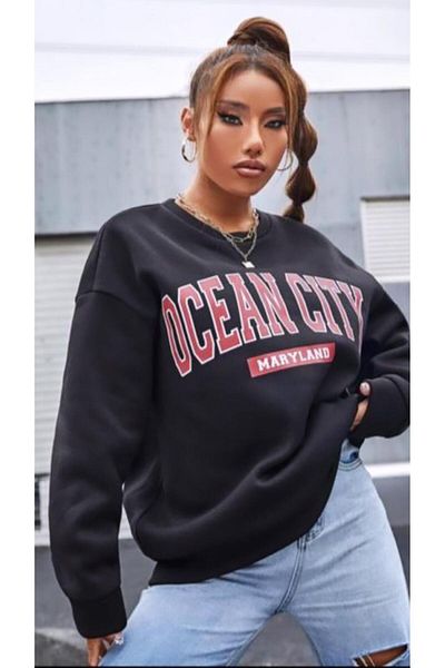 BENROMA OCEAN CITY Printed Oversize Sweat