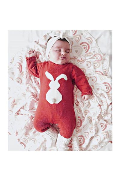 Minora Rabbit Jumpsuit Red