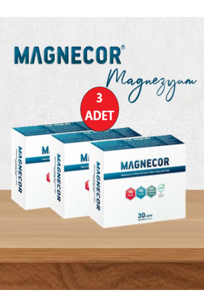 magnecor 3'lü Fırsat Paketi Magnezyum Ve B6 Vitamini İçeren Gıda Takviyesi (3...