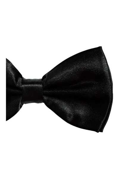 Trenderrs Kadın Düz Renk Saten Papyon