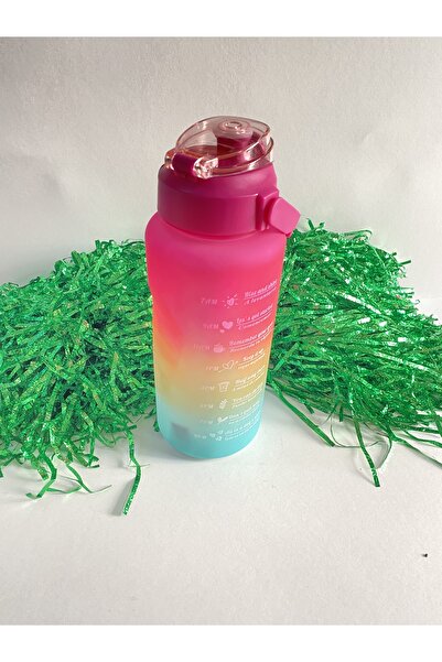 Taffella Motivasyon Su Matarası 2 Litre Rengarenk