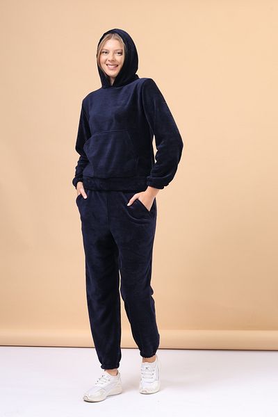 mervemoda Γυναικεία φόρμα γυμναστικής σε μπλε ναυτικό χρώμα υψηλής ποιότητας