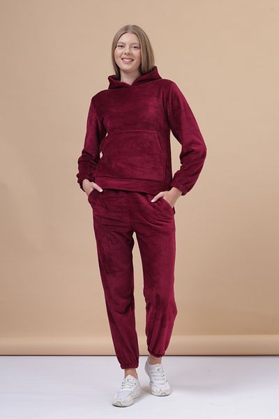 mervemoda Γυναικεία φόρμα γυμναστικής σε μπορντό χρώμα υψηλής ποιότητας