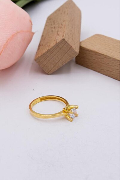 latif kuyumcu 22 Ayar Altın Tektaş Kadın Yüzük LKYZK1292