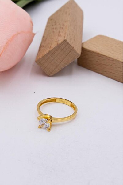 latif kuyumcu 22 Ayar Altın Tektaş Kadın Yüzük LKYZK1292