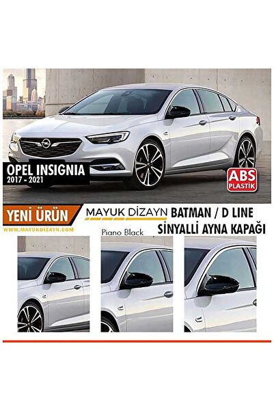 Mayuk Dizayn Opel Insigna B Batman Yarasa Ayna Kapağı Piano Black 2017-2021 V...