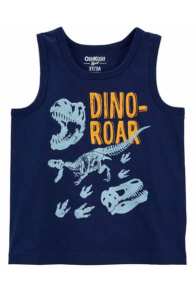 Oshkosh B’Gosh Little Boy Dinosaur Character Tank Top Blue