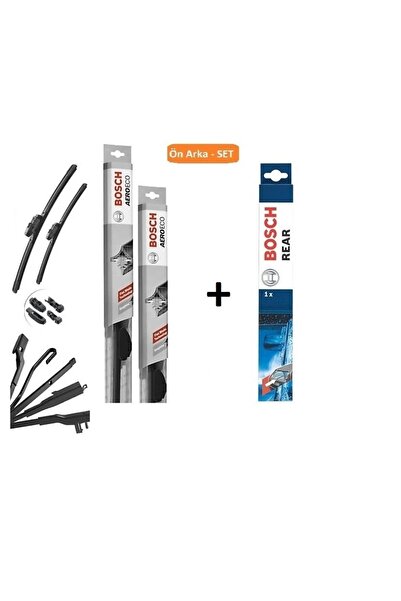 Bosch Ford C-Max (2007-2010) Ön Arka Silecek Muz Tipi Takım Flat Wiper Cmax