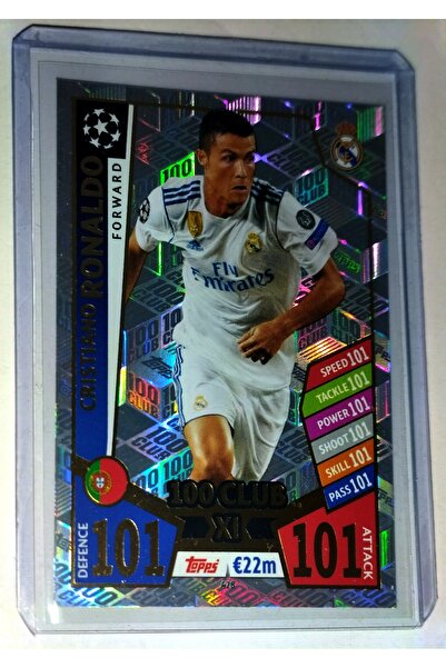 Topps بطاقة كريستيانو رونالدو 100 كلوب