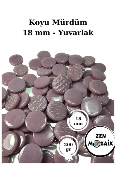 Zen Mozaik Sanatsal Mozaik Çalışmalarınız için 18 mm Çaplı Yuvarlak Cam Mozai...