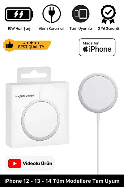 Noriyen İphone 11 12 13 14 15 16 Magsafe Kablosuz Hızlı Şarj Manyetik Apple U...