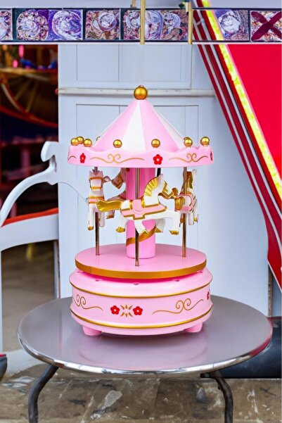 MUJGAN Atlı Karınca Müzik Kutusu Pembe