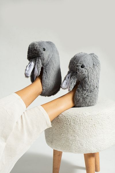Neva'nın Butiği RABBIT FIGURED WOMEN'S HOME PANDOUCH SOUND-PROOF BASE