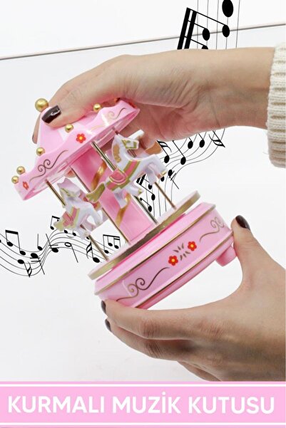 MUJGAN Atlı Karınca Müzik Kutusu Pembe