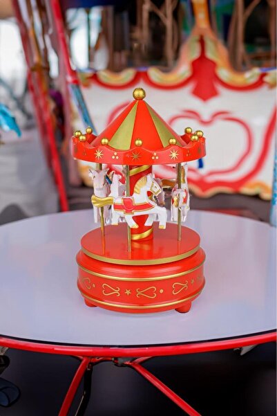 MUJGAN Atlı Karınca Müzik Kutusu Kırmızı