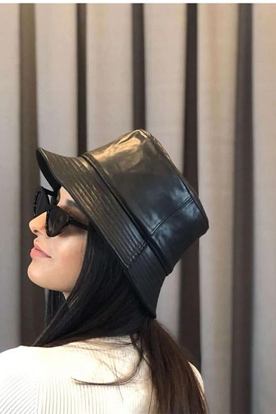 MİNİKO KİDS WOMEN'S CUNI LEATHER BUCKET FEDRAL HAT