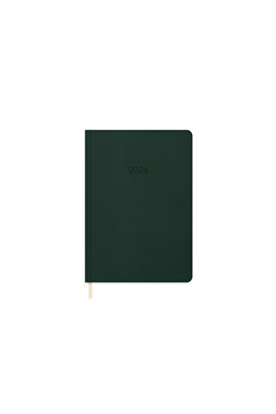 KESKİN COLOR 2024 Günlük Termo Deri Ajanda 14*20 Yeşil