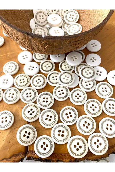 canan dizayn 15 MM POLYESTER BUTTON (25 PIECES)