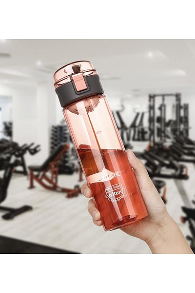 Vagonlife TKK 550ml Tritan Water Bottle with Strawless Comfortable Drinking Lockable Lid and Carrying Handle