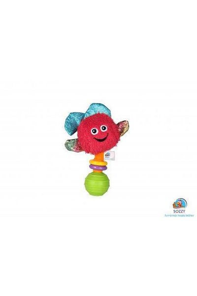 Sozzy Toys خشخيشة يد دولفين باللون الأحمر