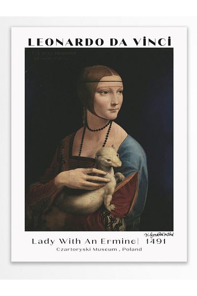 Postifull Αφίσα τοίχου Leonardo Da Vinci - Σειρά Art - Χοντρό χαρτί - Χωρίς πλαίσιο
