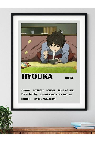 Postifull Αφίσα Anime Hyouka - Χαρτί με χοντρή επίστρωση, διακόσμηση Duar χωρίς πλαίσιο