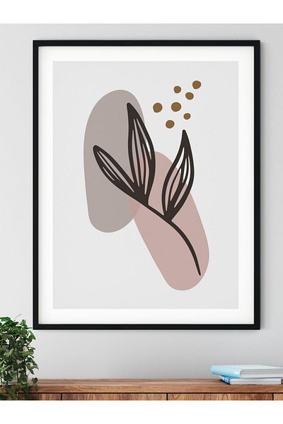 Postifull Pictură murală botanică și estetică, poster fără încadrare, decor de perete pentru living, bucătărie și birou