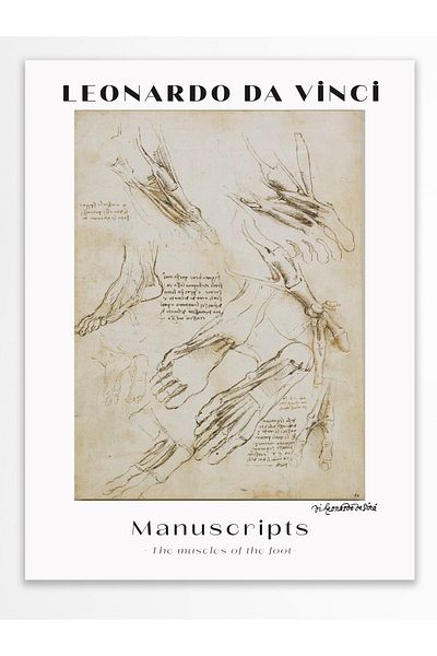 Postifull Αφίσα τοίχου Leonardo Da Vinci - Σειρά Art - Χοντρό χαρτί - Χωρίς πλαίσιο