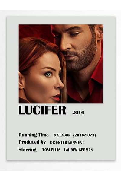 Postifull Lucifer - Αφίσα χωρίς πλαίσιο - Διακόσμηση τοίχου - Αφίσες τηλεοπτικής σειράς και ταινιών - Χαρτί με παχιά επίστρωση